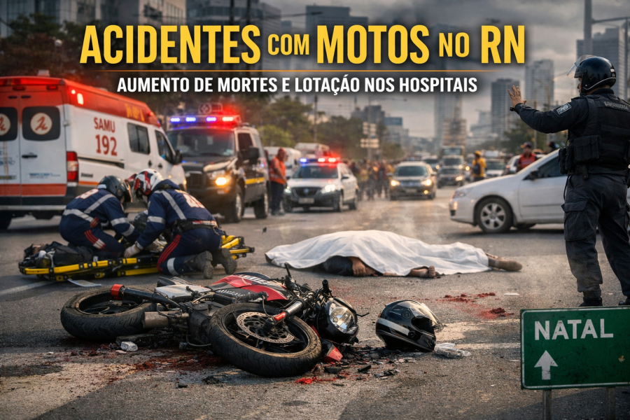 Acidentes com motos crescem e elevam número de mortes no RN