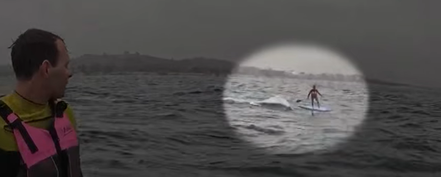 Tubarão persegue surfista por 12 minutos na Califórnia e vídeo impressiona