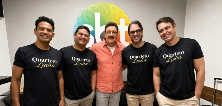 Quarteto Linha leva o samba potiguar ao Programa do Ratinho e ganha projeção nacional