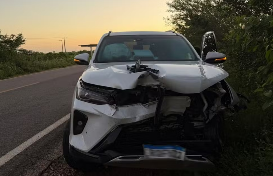 Deputado Neilton Diógenes sofre acidente após carro atingir jumento na BR-405, no RN