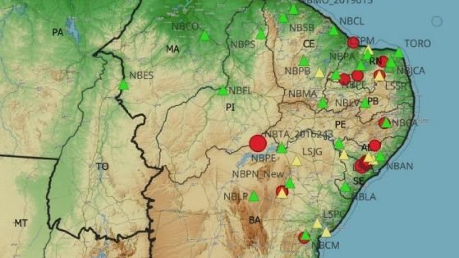 Nordeste registra 19 tremores de terra em maio; Rio Grande do Norte teve três ocorrências