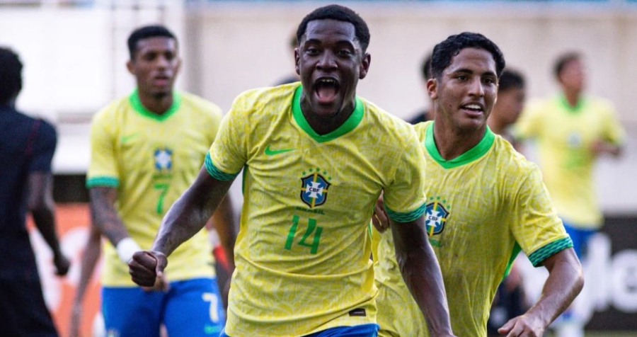 Brasil Sub-17 goleia os Estados Unidos por 4 a 0 na Arena das Dunas, em Natal